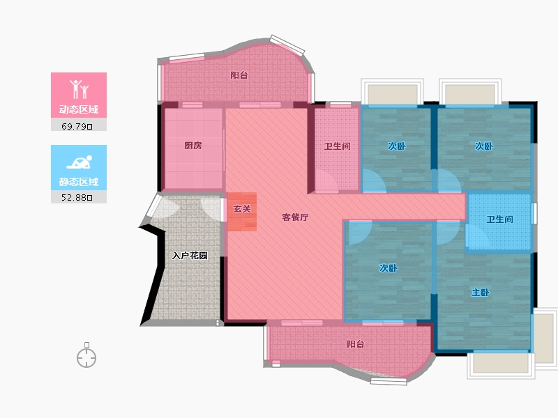 广东省-清远市-慧峰豪庭-119.69-户型库-动静分区