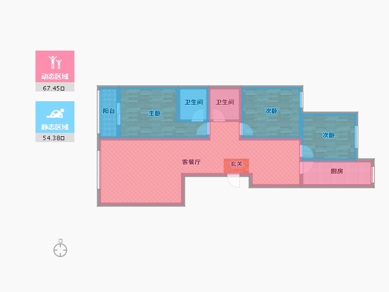 河北省-石家庄市-汇合苑北苑小区-106.94-户型库-动静分区