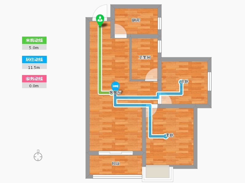 河南省-郑州市-惠安家园-59.50-户型库-动静线