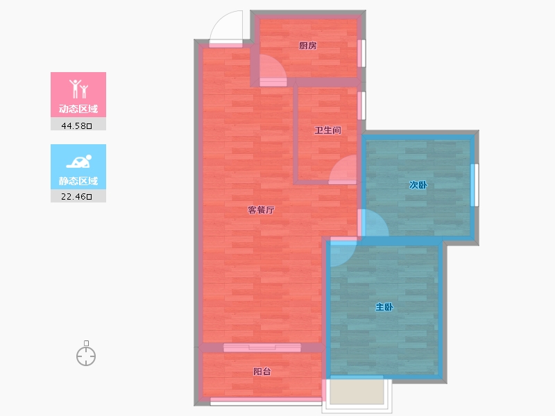 河南省-郑州市-惠安家园-59.50-户型库-动静分区