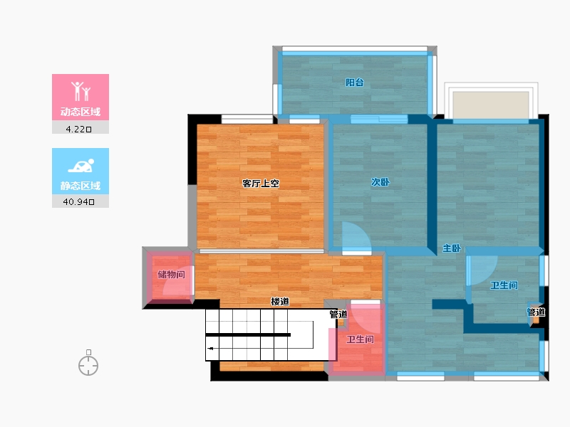 四川省-成都市-翡翠积家-61.04-户型库-动静分区