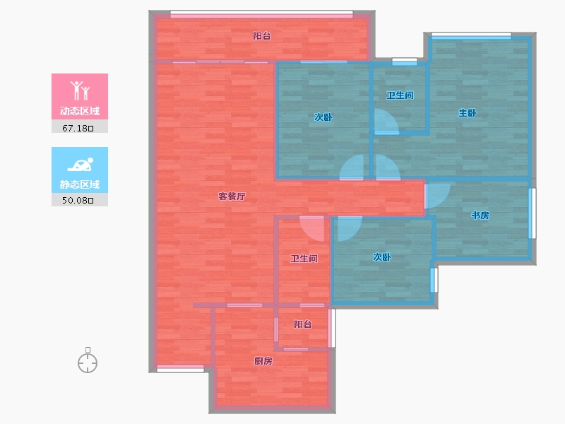 重庆-重庆市-印江州-107.31-户型库-动静分区