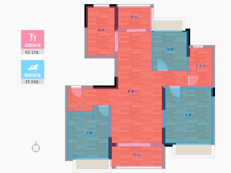 江苏省-徐州市-壹方城-87.00-户型库-动静分区