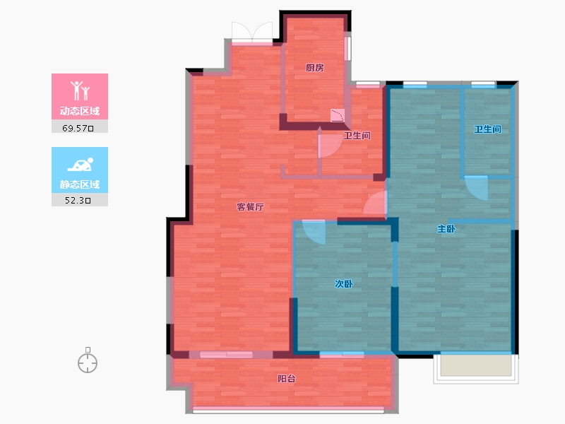 江苏省-无锡市-澄堡-109.82-户型库-动静分区