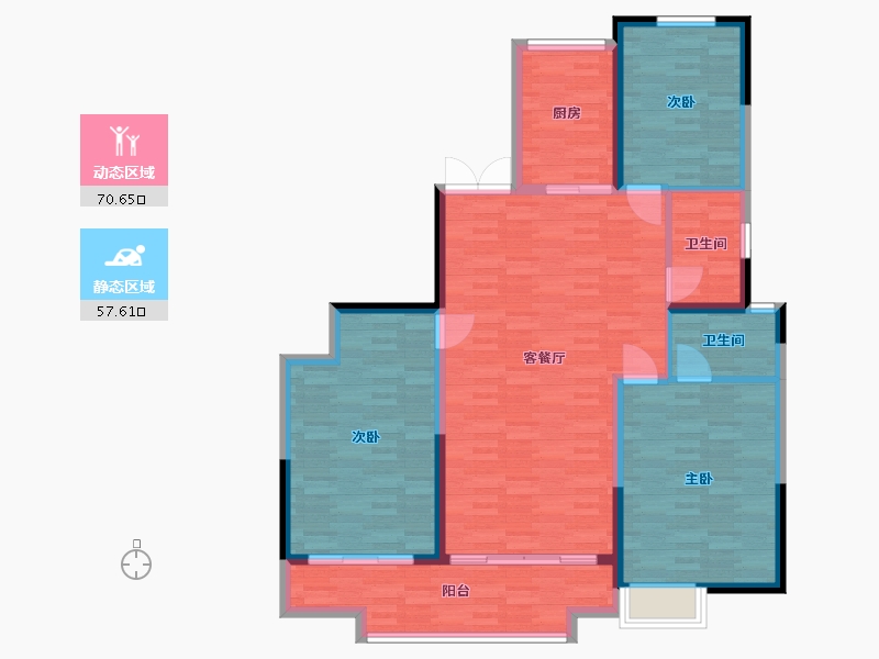 浙江省-温州市-宏联佳园-117.14-户型库-动静分区