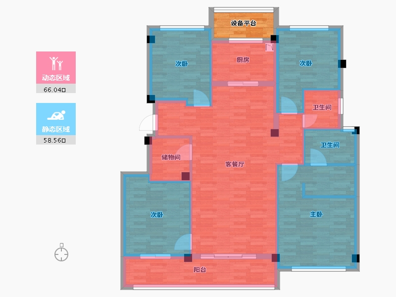 浙江省-杭州市-万科未来天空之城-116.00-户型库-动静分区