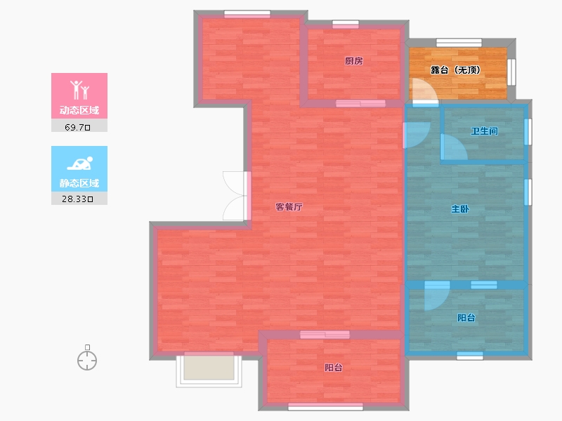 浙江省-丽水市-剑池锦园-93.79-户型库-动静分区