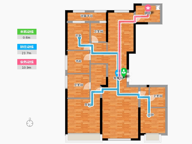 湖北省-武汉市-和轩榭-129.12-户型库-动静线