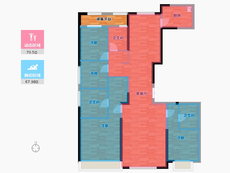 湖北省-武汉市-和轩榭-129.12-户型库-动静分区