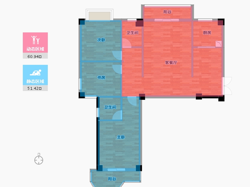 浙江省-温州市-新浦嘉园-101.72-户型库-动静分区