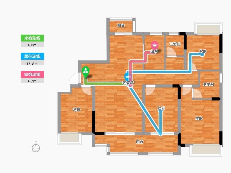 江西省-赣州市-龙城明珠-105.38-户型库-动静线