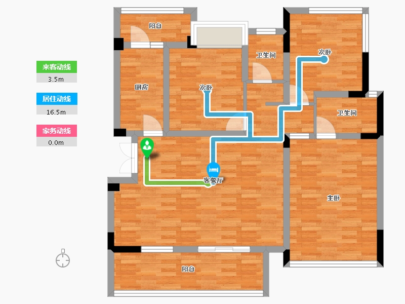 四川省-遂宁市-龙腾玺院-97.82-户型库-动静线