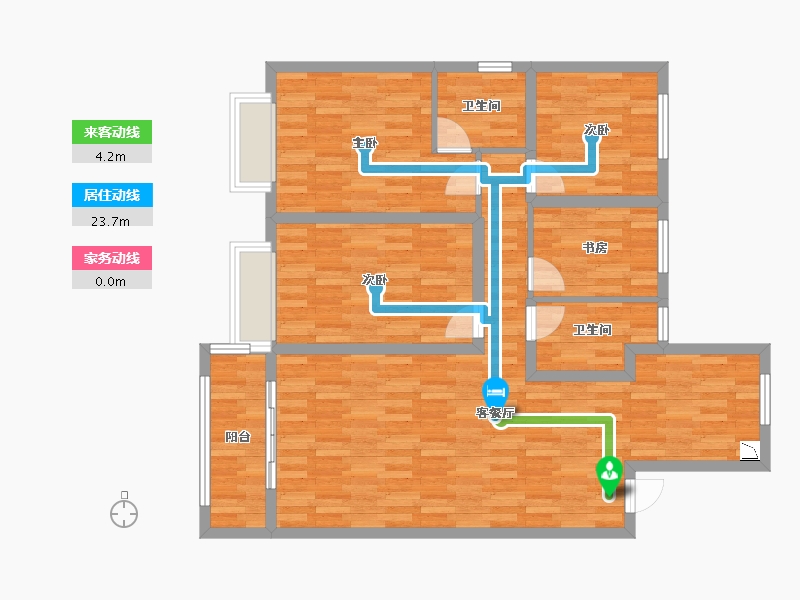 山东省-淄博市-桓台县东方紫郡-97.67-户型库-动静线