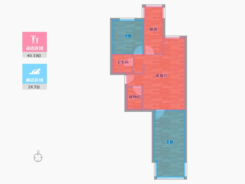 北京-北京市-京泽苑-60.06-户型库-动静分区