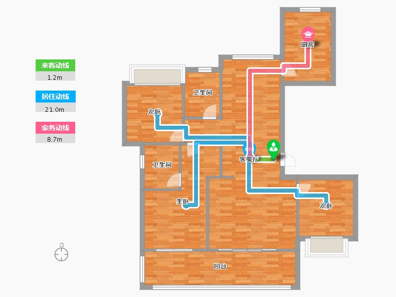 湖北省-武汉市-融创望江府-100.00-户型库-动静线