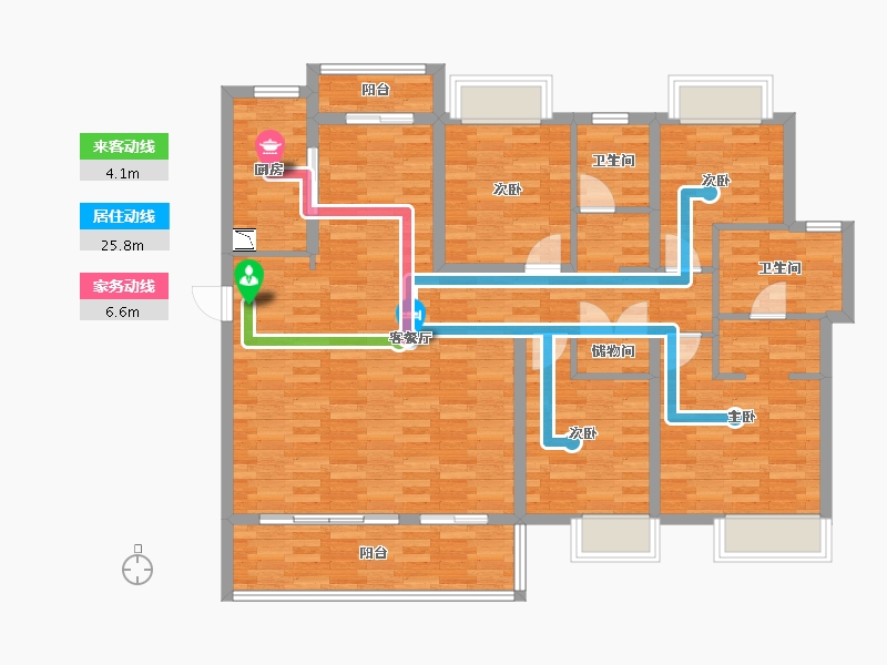 湖北省-武汉市-金地中法千佰汇-119.27-户型库-动静线