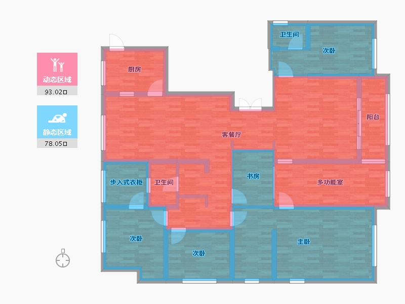 新疆维吾尔自治区-昌吉回族自治州-和谐玫瑰园-152.48-户型库-动静分区