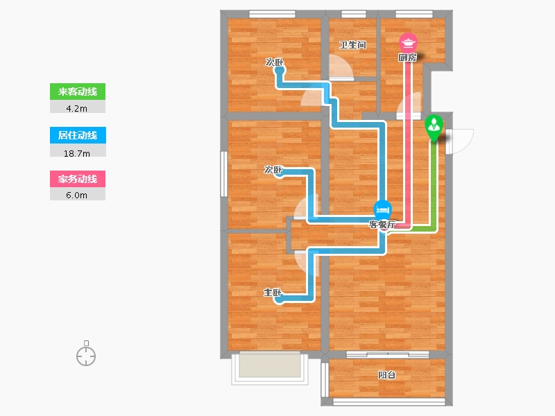 河北省-石家庄市-福美瑾园-72.82-户型库-动静线