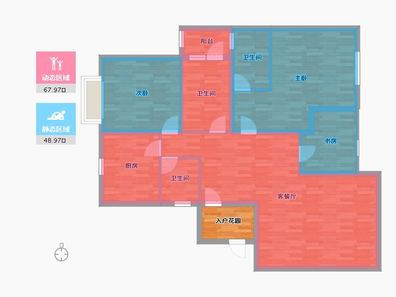 江苏省-无锡市-长江国际-109.39-户型库-动静分区