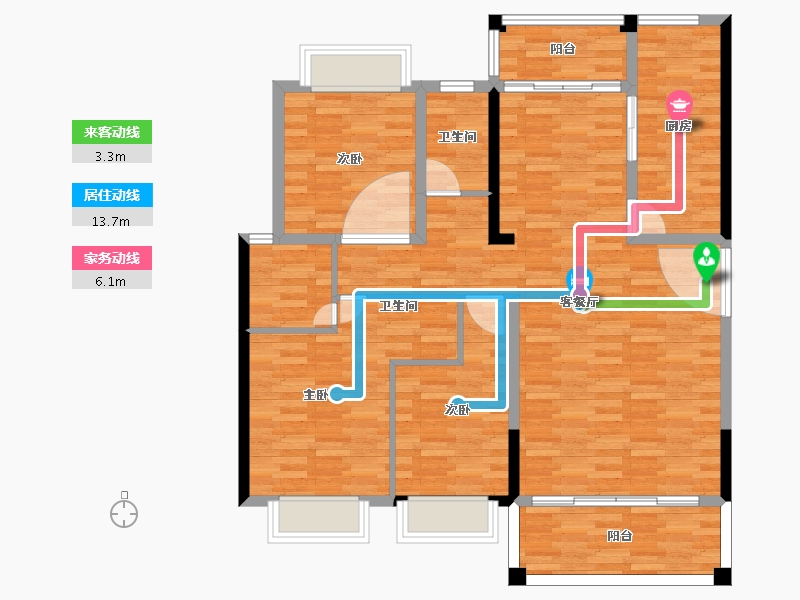 福建省-泉州市-森立汇林阁-109.99-户型库-动静线