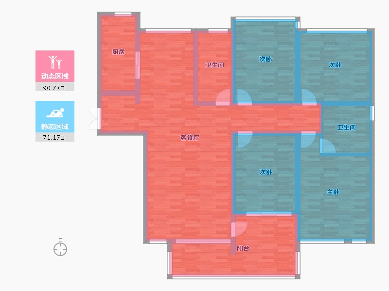 浙江省-嘉兴市-翰林府第-146.00-户型库-动静分区