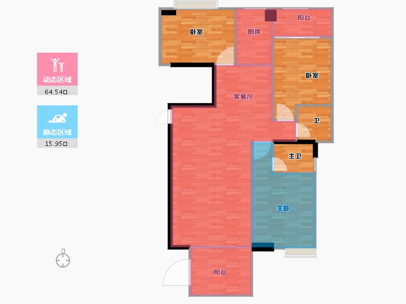 广东省-汕头市-香樟美地-105.61-户型库-动静分区