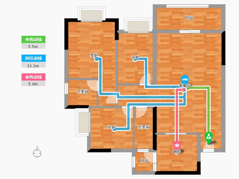 广东省-江门市-中富花园-98.70-户型库-动静线