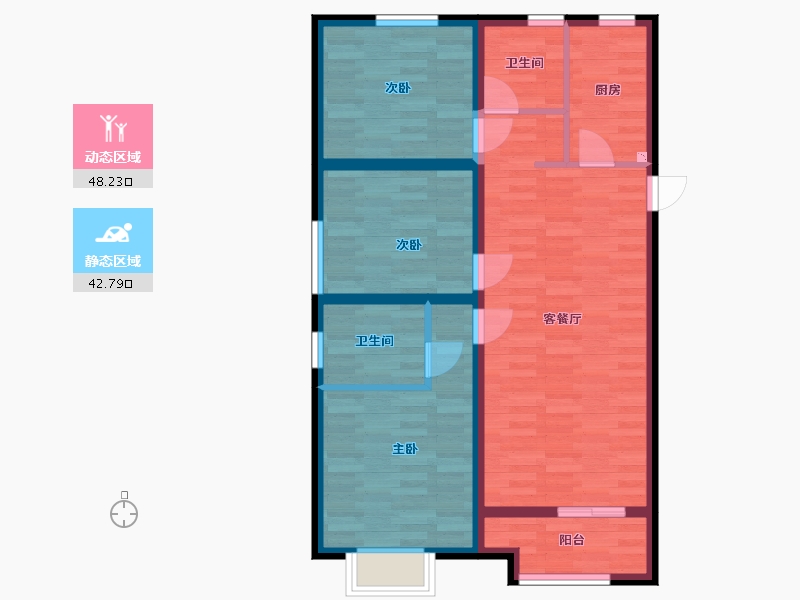 河北省-保定市-悦澜湾-80.99-户型库-动静分区