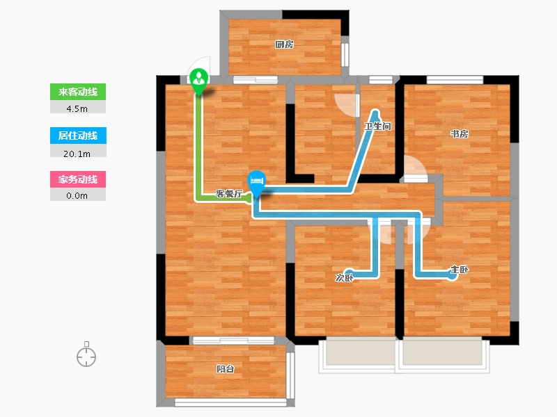 河南省-许昌市-宏安满堂悦-82.99-户型库-动静线