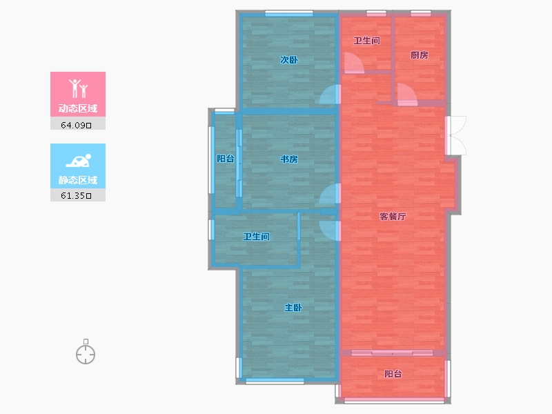 浙江省-湖州市-海湖花园-112.36-户型库-动静分区