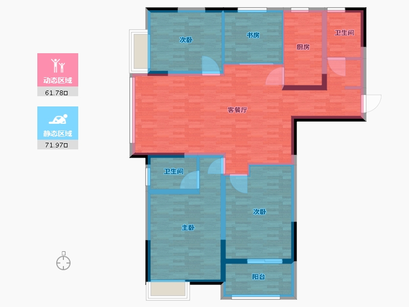 江苏省-镇江市-府都花苑-120.01-户型库-动静分区