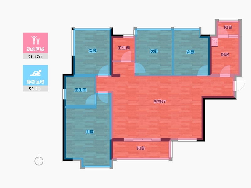 广西壮族自治区-柳州市-融创·九棠府-102.28-户型库-动静分区