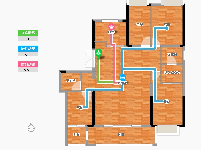 福建省-福州市-融侨阳光城方圆-130.01-户型库-动静线