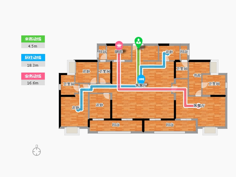 广东省-深圳市-新天鹅堡-180.00-户型库-动静线