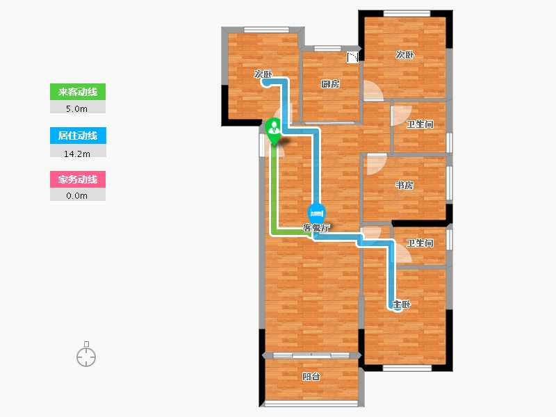 福建省-泉州市-世纪公馆-103.00-户型库-动静线