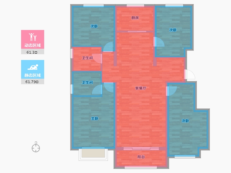 河北省-衡水市-太和英郡-109.87-户型库-动静分区