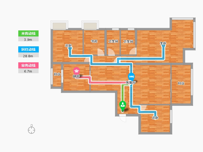 湖南省-株洲市-奥园神农养生城-131.95-户型库-动静线