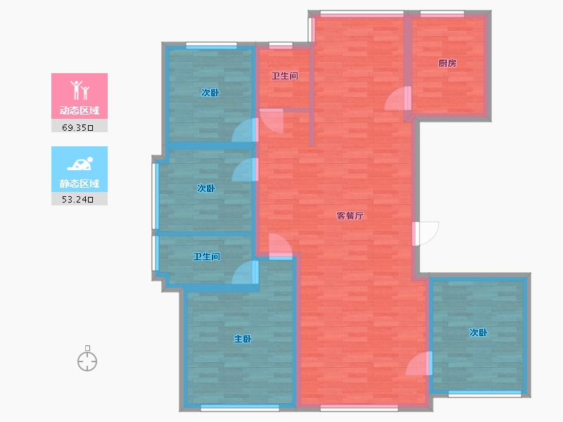 江苏省-连云港市-祥生苍梧春晓苑-110.33-户型库-动静分区