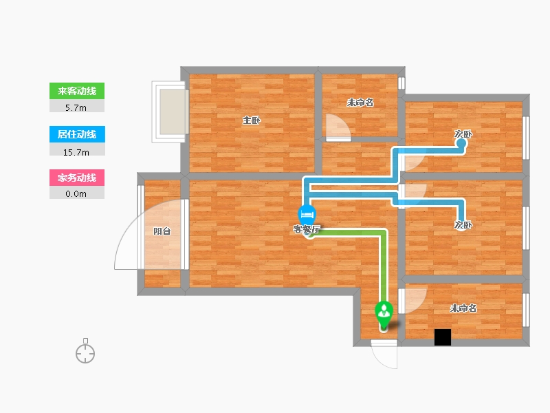 河南省-郑州市-文苑小区-87.30-户型库-动静线