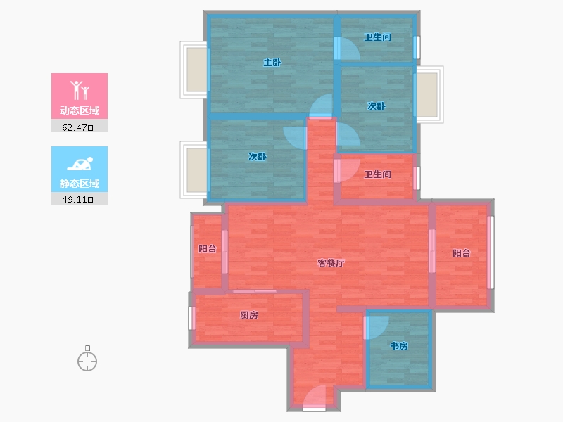 广西壮族自治区-崇左市-万象华府-99.00-户型库-动静分区