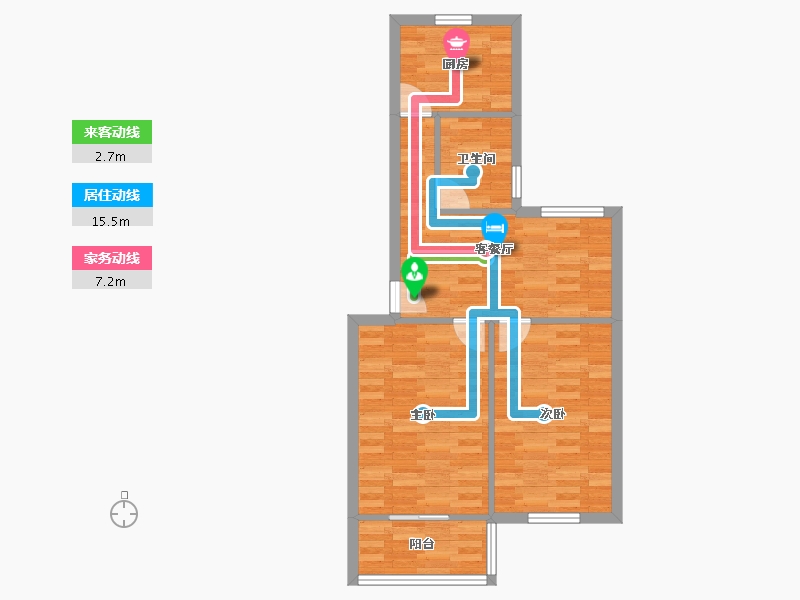 上海-上海市-芳华路371弄-60.23-户型库-动静线