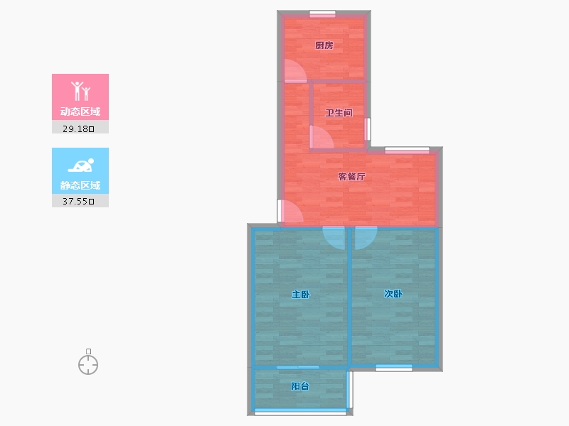 上海-上海市-芳华路371弄-60.23-户型库-动静分区