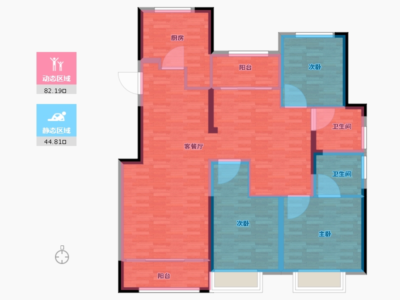 浙江省-金华市-云昱郡府-115.00-户型库-动静分区