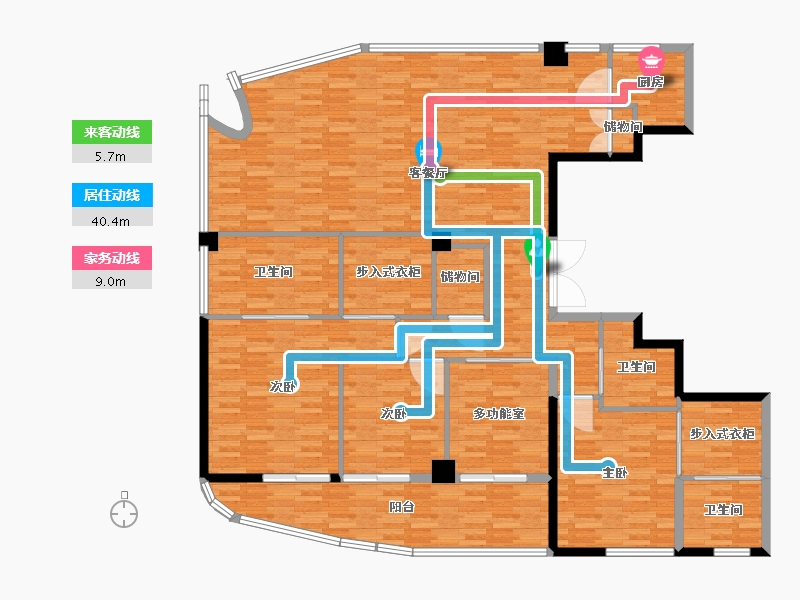 湖南省-长沙市-北辰三角洲-181.99-户型库-动静线