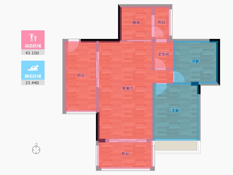 广东省-云浮市-臻汇园-78.49-户型库-动静分区