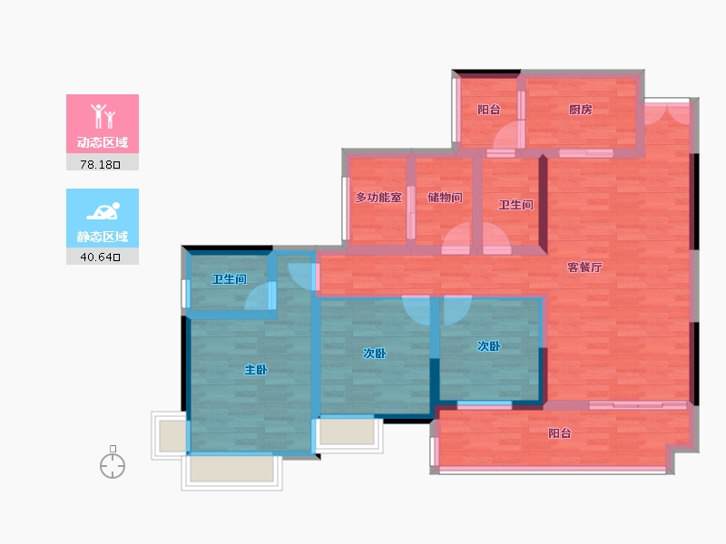 四川省-内江市-威远国际新城-104.51-户型库-动静分区