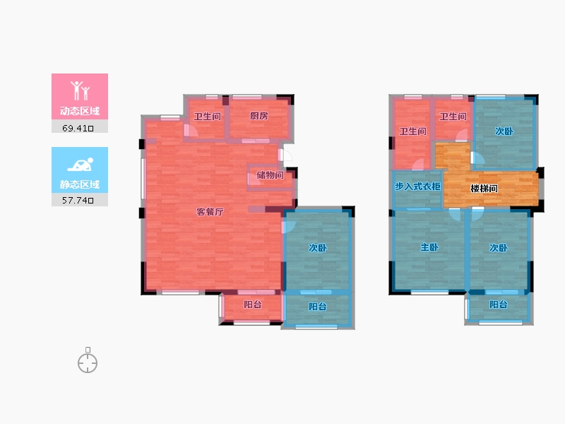 浙江省-温州市-祥生·中央尚品-121.16-户型库-动静分区