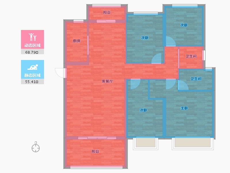 广东省-湛江市-廉江碧桂园-112.36-户型库-动静分区