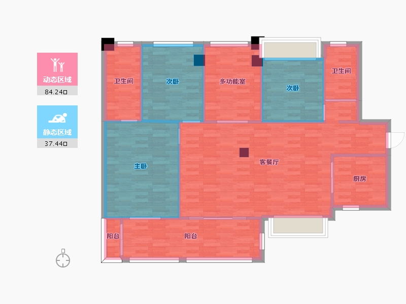 广东省-惠州市-维港湾-111.55-户型库-动静分区