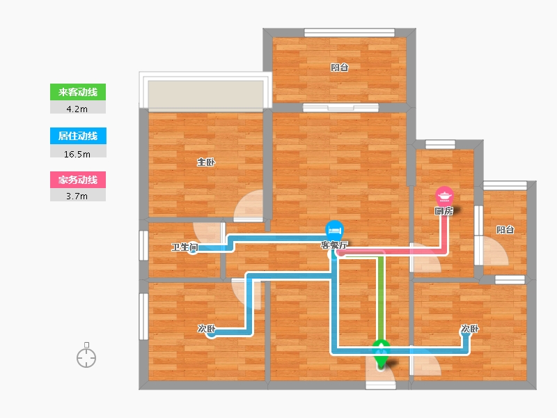 广东省-湛江市-御福嘉园-71.01-户型库-动静线